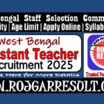 West Bengal WBSSC Assistant Teacher Online Form 2025 for 2nd SLST 35726 Post